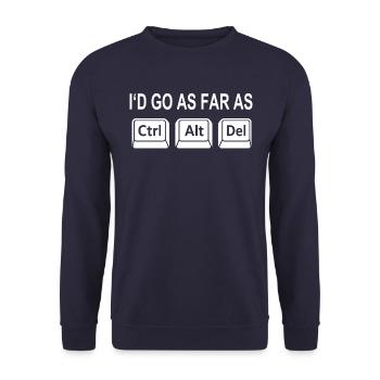 Programmierer Shortcut Geek IT Support Computer Ta - Unisex Pullover - Navy - Vorne - Alina (178cm) & Michal (187cm)