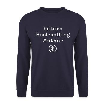 Future Best Selling Author - Unisex Sweatshirt - navy - Front - Alina (178cm) & Michal (187cm)