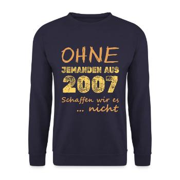 Jahr 2007 - Unisex Pullover - Navy - Vorne - Alina (178cm) & Michal (187cm)