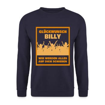 Kollege Billy - Unisex Pullover - Navy - Vorne - Alina (178cm) & Michal (187cm)