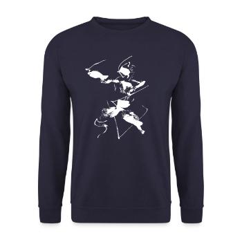 Archer abstract - Unisex Sweatshirt - navy - Front - Alina (178cm) & Michal (187cm)