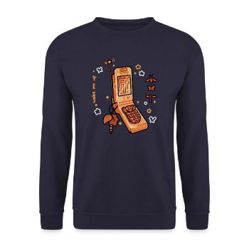 Téléphone à clapet - Sweat-shirt Unisexe - marine - Devant - Alina (178cm) & Michal (187cm)
