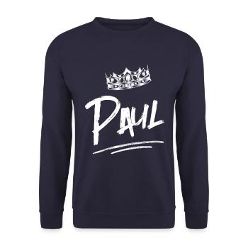 Paul - Unisex Sweatshirt - navy - Front - Alina (178cm) & Michal (187cm)