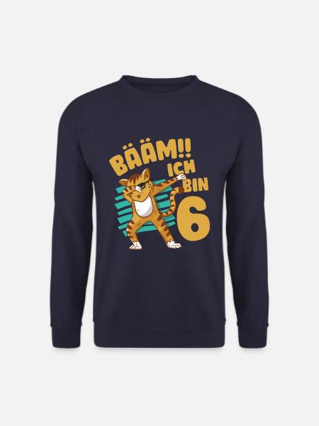 6. Geburtstag Spruch Dabbing Katze 6 Jahre - Unisex Pullover - Navy