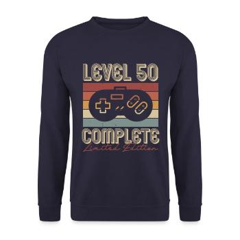 50e anniversaire 50e anniversaire Cadeau rétro - Sweat-shirt Unisexe - marine - Devant - Alina (178cm) & Michal (187cm)