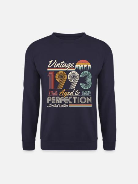 1993 vintage vintage anniversaire rétro cadeau - Sweat-shirt Unisexe - marine