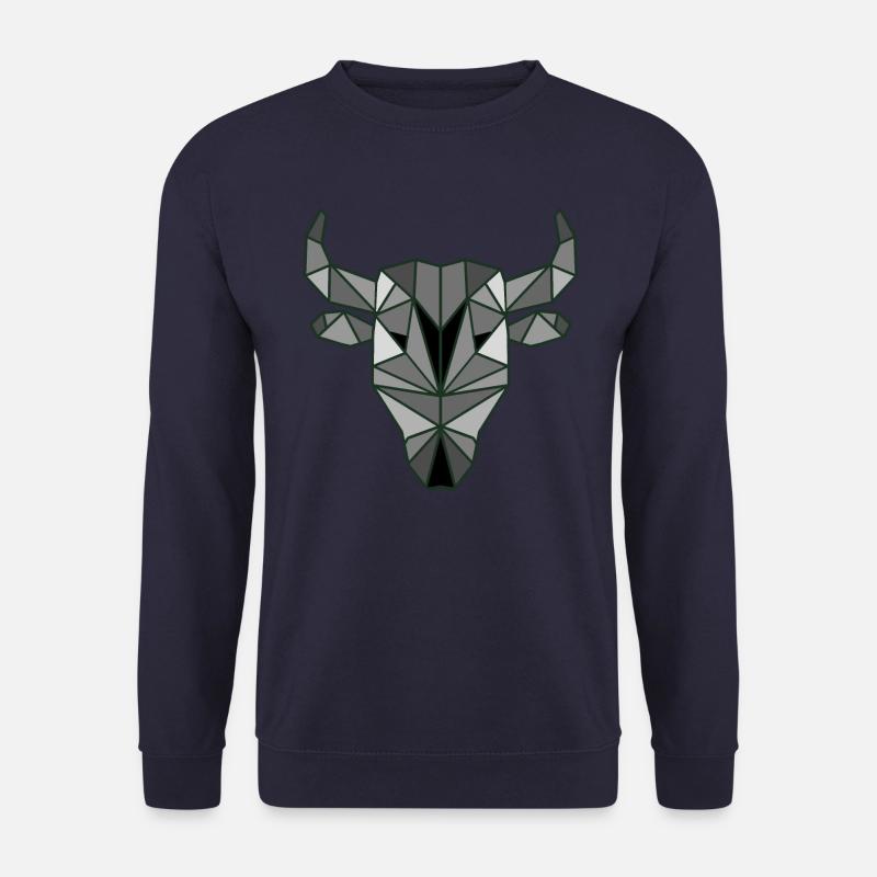 Stierkopf im Origami-Stil - Unisex Pullover - Navy