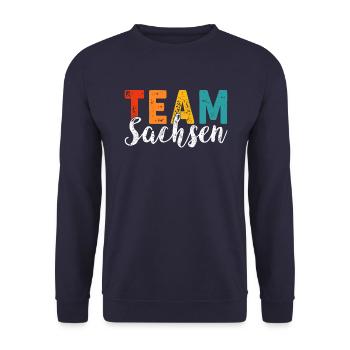 Saxe Design Saxon Drôle - Sweat-shirt Unisexe - marine - Devant - Alina (178cm) & Michal (187cm)