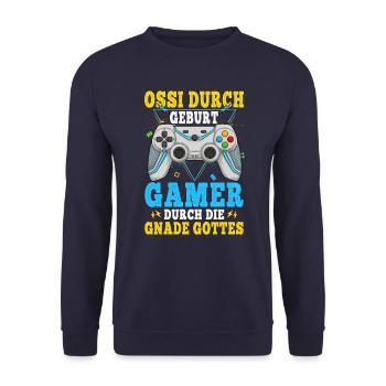 Ossi et les gamers - Sweat-shirt Unisexe - marine - Devant - Alina (178cm) & Michal (187cm)