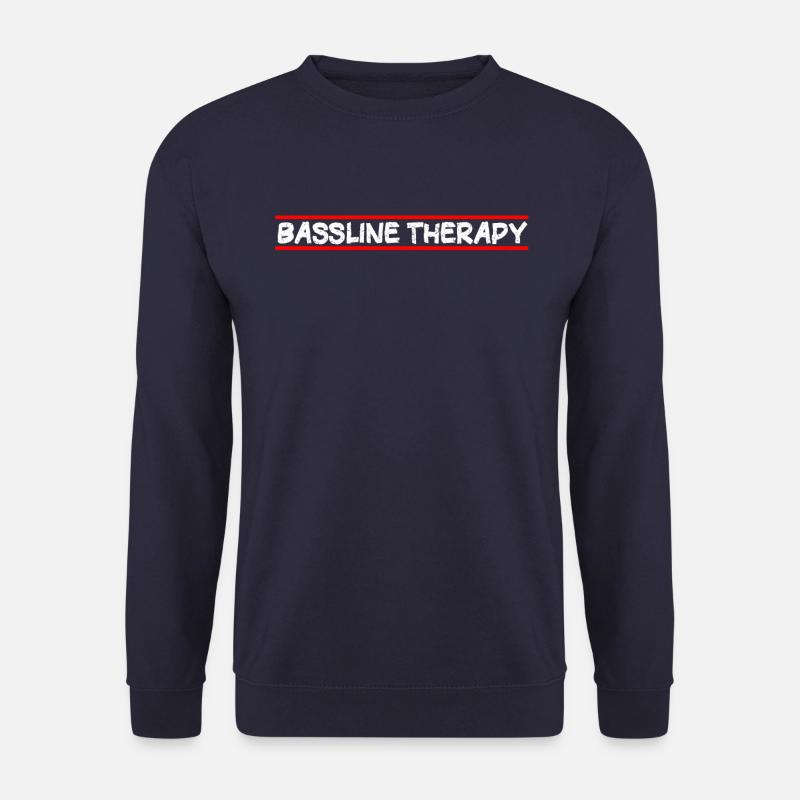 TECHNO HARDCORE BASSLINE THERAPY - HARDTEKK - Unisex Sweatshirt - navy
