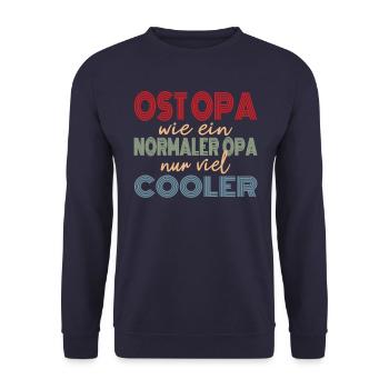 Dicton Ossi pour grand-père - ALLEMAGNE DE L’EST drôle - Sweat-shirt Unisexe - marine - Devant - Alina (178cm) & Michal (187cm)