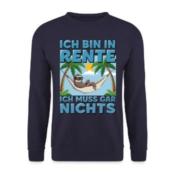 Je suis à la retraite, je n’ai rien à faire - Sweat-shirt Unisexe - marine - Devant - Alina (178cm) & Michal (187cm)