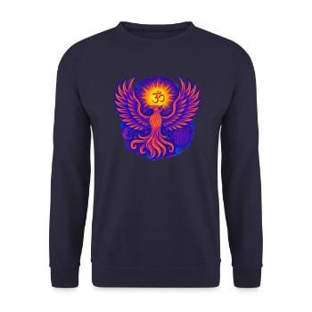 Goa Phoenix - Psytrance et Goa Party - Sweat-shirt Unisexe - marine - Devant - Alina (178cm) & Michal (187cm)