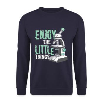 Profitez de la microbiologie amusante des petites choses - Sweat-shirt Unisexe - marine - Devant - Alina (178cm) & Michal (187cm)