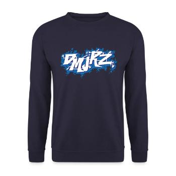 DMJRZ-RAUSCHEN - Unisex Pullover - Navy - Vorne - Alina (178cm) & Michal (187cm)