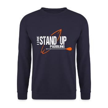 J’adore Standup Paddling SUP Stand Up - Sweat-shirt Unisexe - marine - Devant - Alina (178cm) & Michal (187cm)