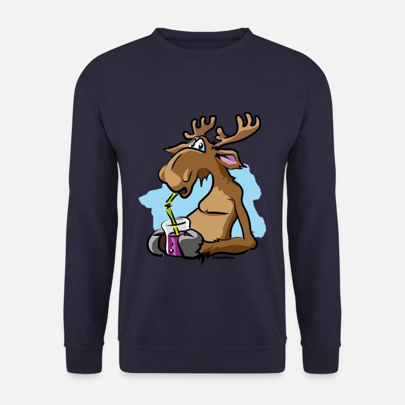 Schweden Elch Rentier Blaubeeren Blubber Comic - Unisex Pullover - Navy