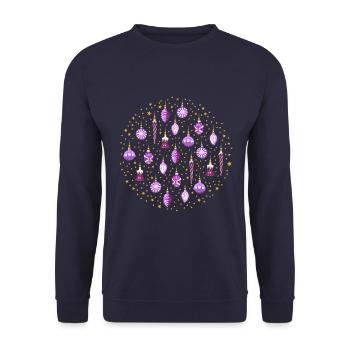 Galaxie de Noël Violet - Sweat-shirt Unisexe - marine - Devant - Alina (178cm) & Michal (187cm)