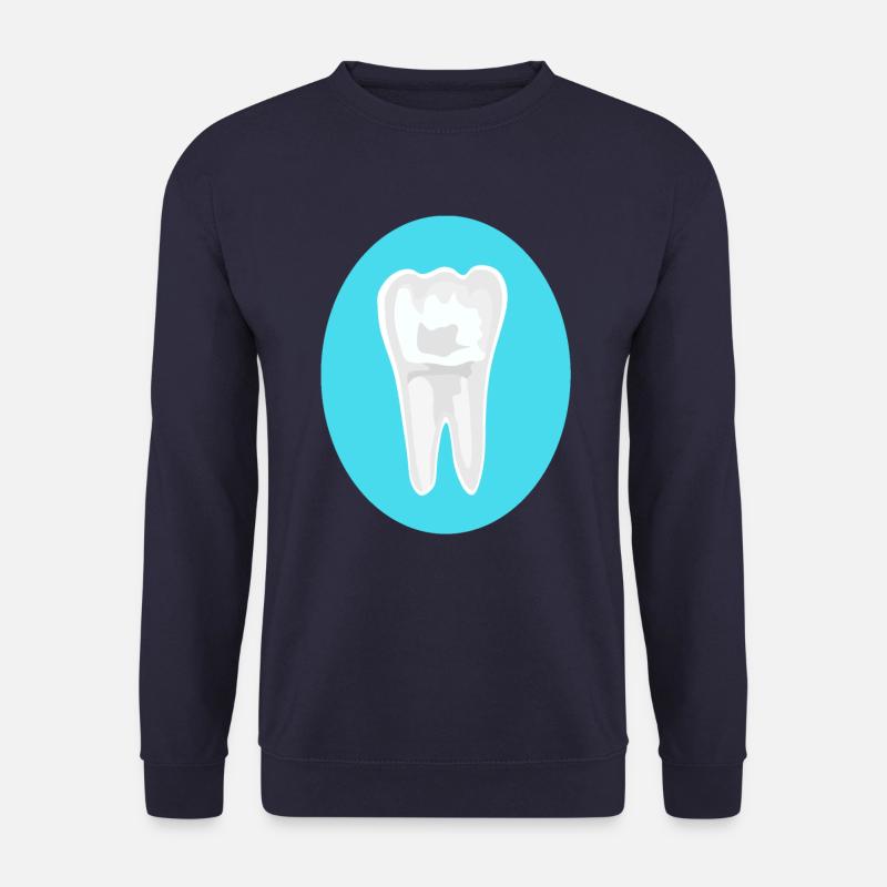 Tooth with blue background - Unisex Sweatshirt - navy