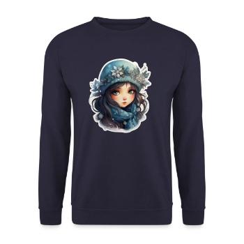 Ice Marie - Unisex Sweatshirt - navy - Front - Alina (178cm) & Michal (187cm)