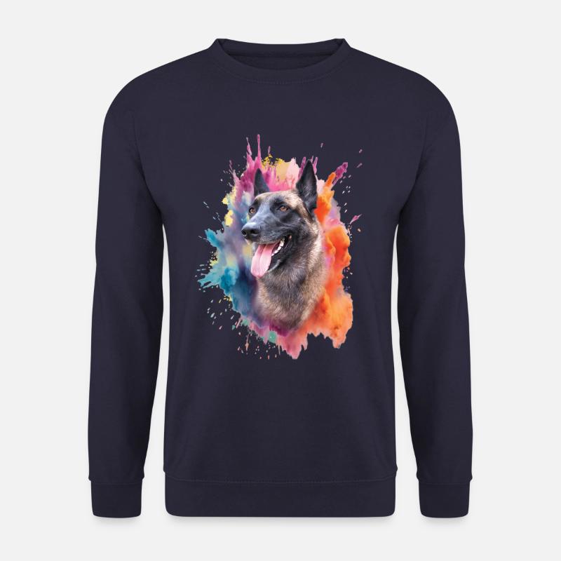 Malinois Hundekopf - Unisex Pullover - Navy