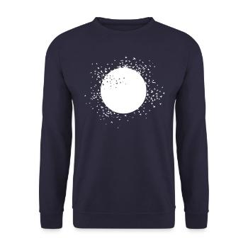 Oiseaux noirs volant au-dessus du soleil - Sweat-shirt Unisexe - marine - Devant - Alina (178cm) & Michal (187cm)