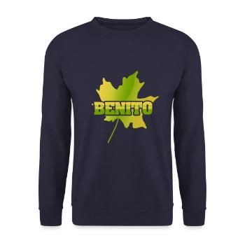 Autumn Maple Leaf Benito - Unisex Sweatshirt - navy - Front - Alina (178cm) & Michal (187cm)