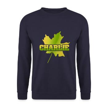 Gift for Charlie - Unisex Sweatshirt - navy - Front - Alina (178cm) & Michal (187cm)