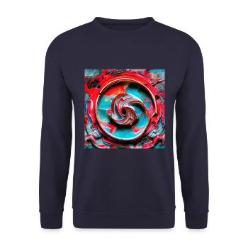 Wheel of Life - Unisex Sweatshirt - navy - Front - Alina (178cm) & Michal (187cm)