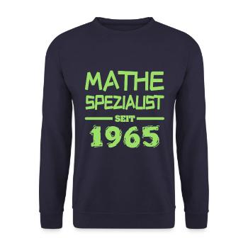 Mathe Mathespezialist 1965 - Unisex Pullover - Navy - Vorne - Alina (178cm) & Michal (187cm)