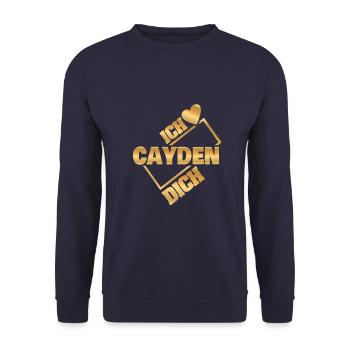 Couple Cayden - Unisex Pullover - Navy - Vorne - Alina (178cm) & Michal (187cm)