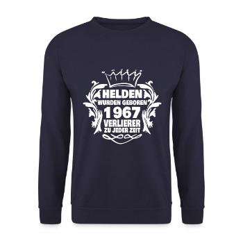 Jahr 1967 - Unisex Pullover - Navy - Vorne - Alina (178cm) & Michal (187cm)