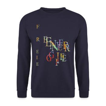 freie Energie Fridays for future bunt Frieden 1 - Unisex Pullover - Navy - Vorne - Alina (178cm) & Michal (187cm)