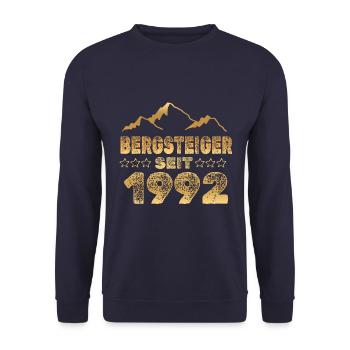 geboren 1992 - Unisex Pullover - Navy - Vorne - Alina (178cm) & Michal (187cm)