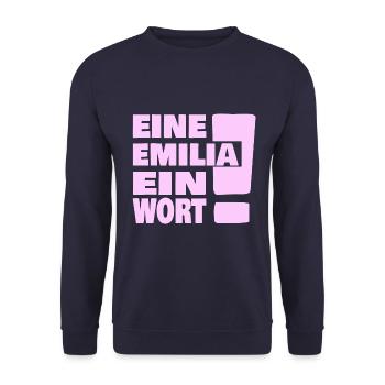 Emilia - Unisex Pullover - Navy - Vorne - Alina (178cm) & Michal (187cm)