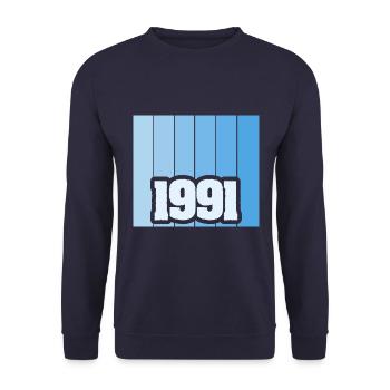 Jahr 1991 - Unisex Pullover - Navy - Vorne - Alina (178cm) & Michal (187cm)