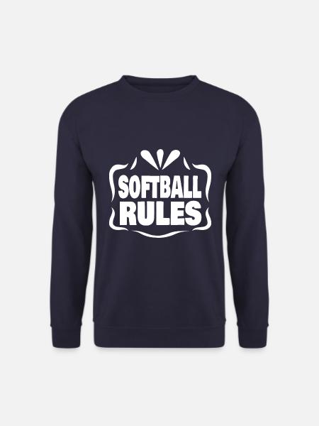 Perfect because Softball Rules - Unisex Pullover - Navy