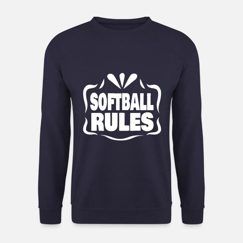 Perfect because Softball Rules - Unisex Pullover - Navy