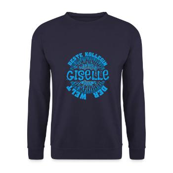 Beste Arbeitskollegin Giselle - Unisex Pullover - Navy - Vorne - Alina (178cm) & Michal (187cm)