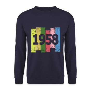 Witzig 1958 - Sweat-shirt Unisexe - marine - Devant - Alina (178cm) & Michal (187cm)