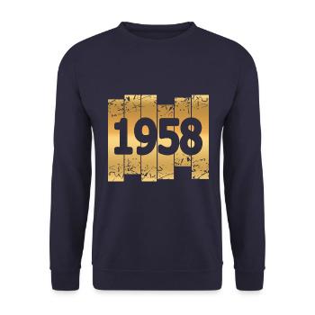 1958 - Unisex Sweatshirt - navy - Front - Alina (178cm) & Michal (187cm)