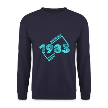 1983 - Unisex Pullover - Navy - Vorne - Alina (178cm) & Michal (187cm)
