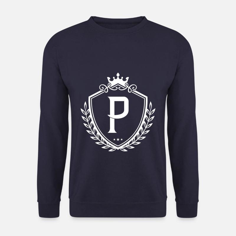 P Buchstabe Wappen Krone - Unisex Pullover - Navy