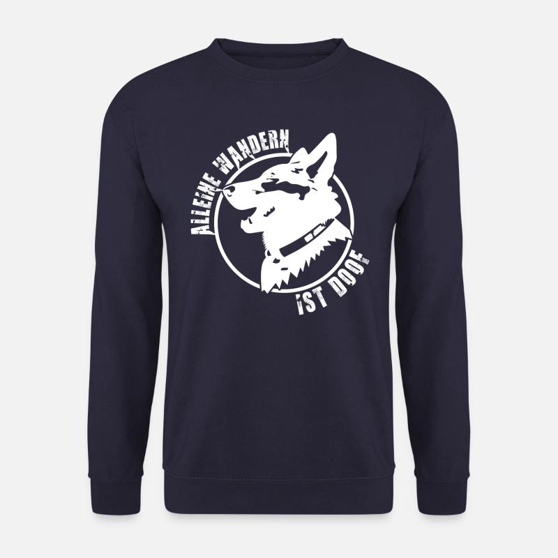 Wandern mit Hund - Unisex Pullover - Navy