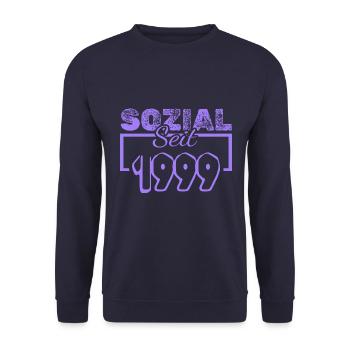 Jahr 1999 - Unisex Pullover - Navy - Vorne - Alina (178cm) & Michal (187cm)