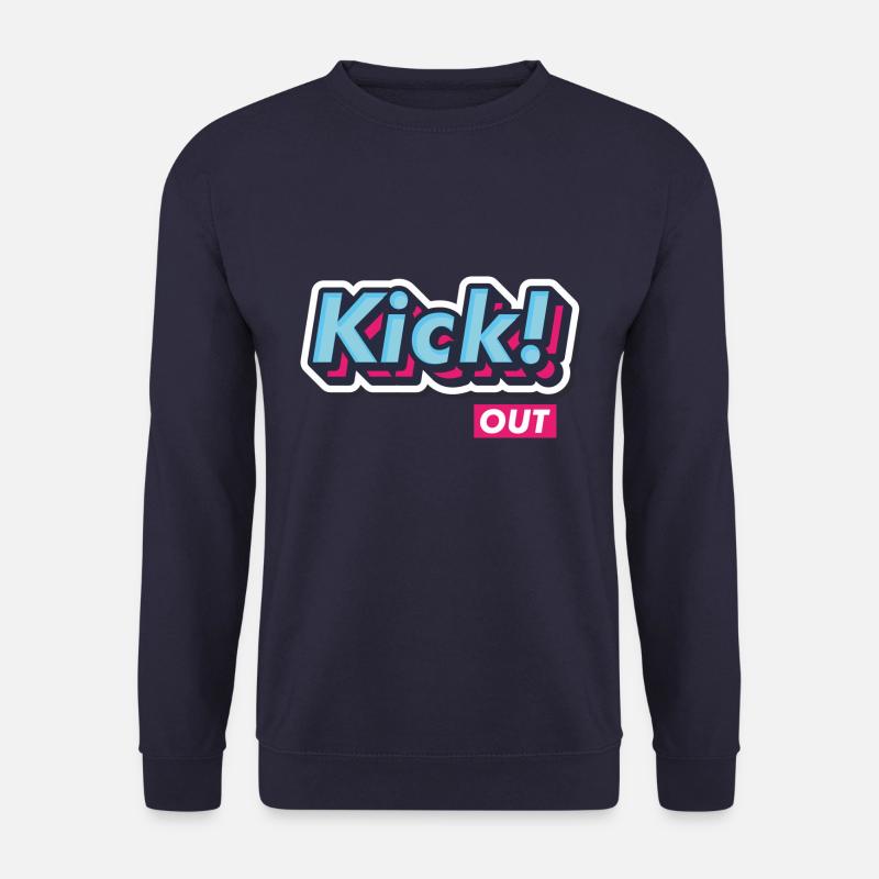 Pop Art Comic Retro Vintage Text "Kick Out" - Unisex Sweatshirt - navy