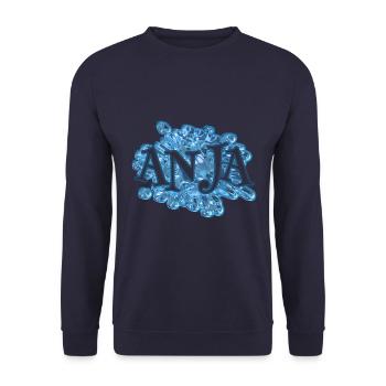 Water droplet Anja - Unisex Sweatshirt - navy - Front - Alina (178cm) & Michal (187cm)