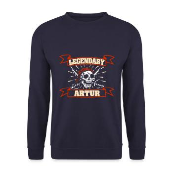 Artur - Unisex Pullover - Navy - Vorne - Alina (178cm) & Michal (187cm)