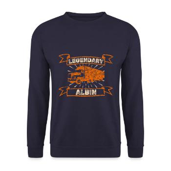 Truck Albin - Unisex Sweatshirt - navy - Front - Alina (178cm) & Michal (187cm)