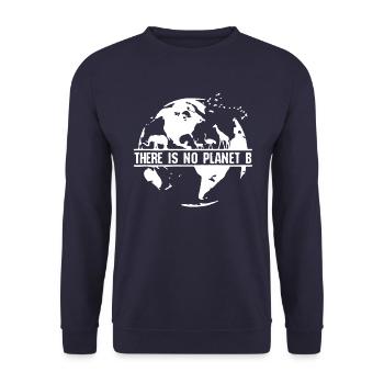 Pull t-shirt bio protection de l'environnement Earth Day - Sweat-shirt Unisexe - marine - Devant - Alina (178cm) & Michal (187cm)